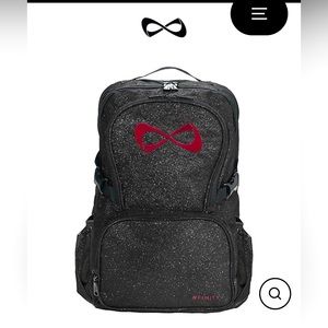 Nfinity backpack - black sparkly/maroon